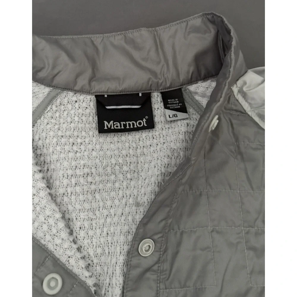 Marmot Macchia‎ Jacket Womens Size Large Gray Polartec Strom Thermal Insulated